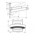 Верхний душ Hansgrohe Rainfinity 26232700 250 3jet с настенным держателем, матовый белый - Фото 1